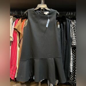 New wTag Crewcuts Black Wool Jumper Dress Asymmetrical Seam Sassy Back Zip Sz7